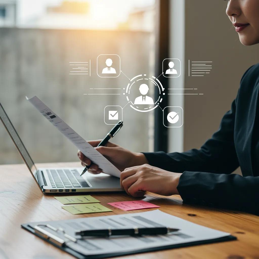 Marketer reviewing vendor profiles for solo ad quality assurance
