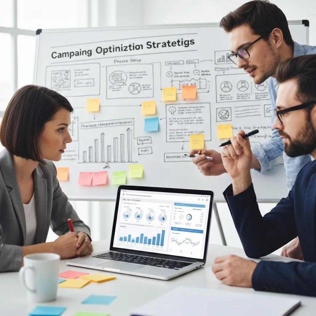 Marketing team brainstorming campaign optimization strategies