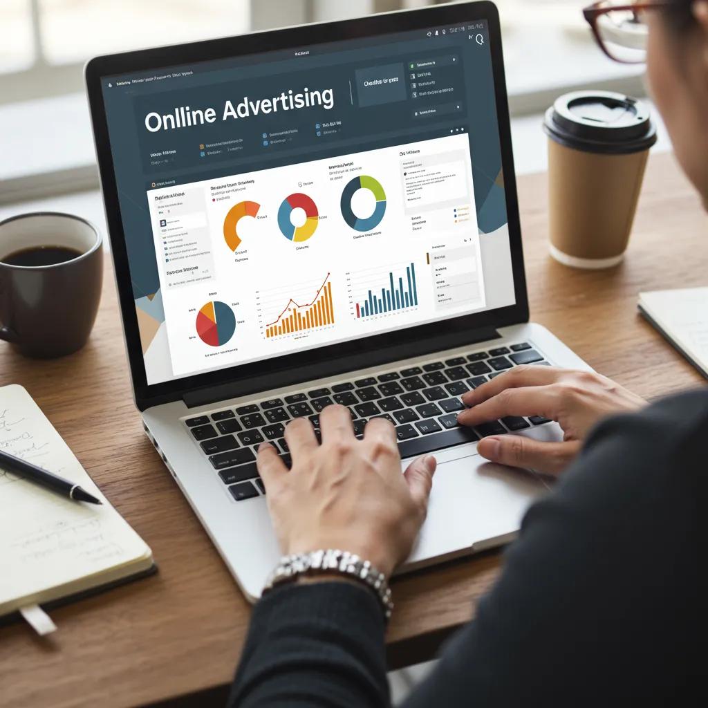 Person reviewing online advertising dashboard for solo ad cancellation