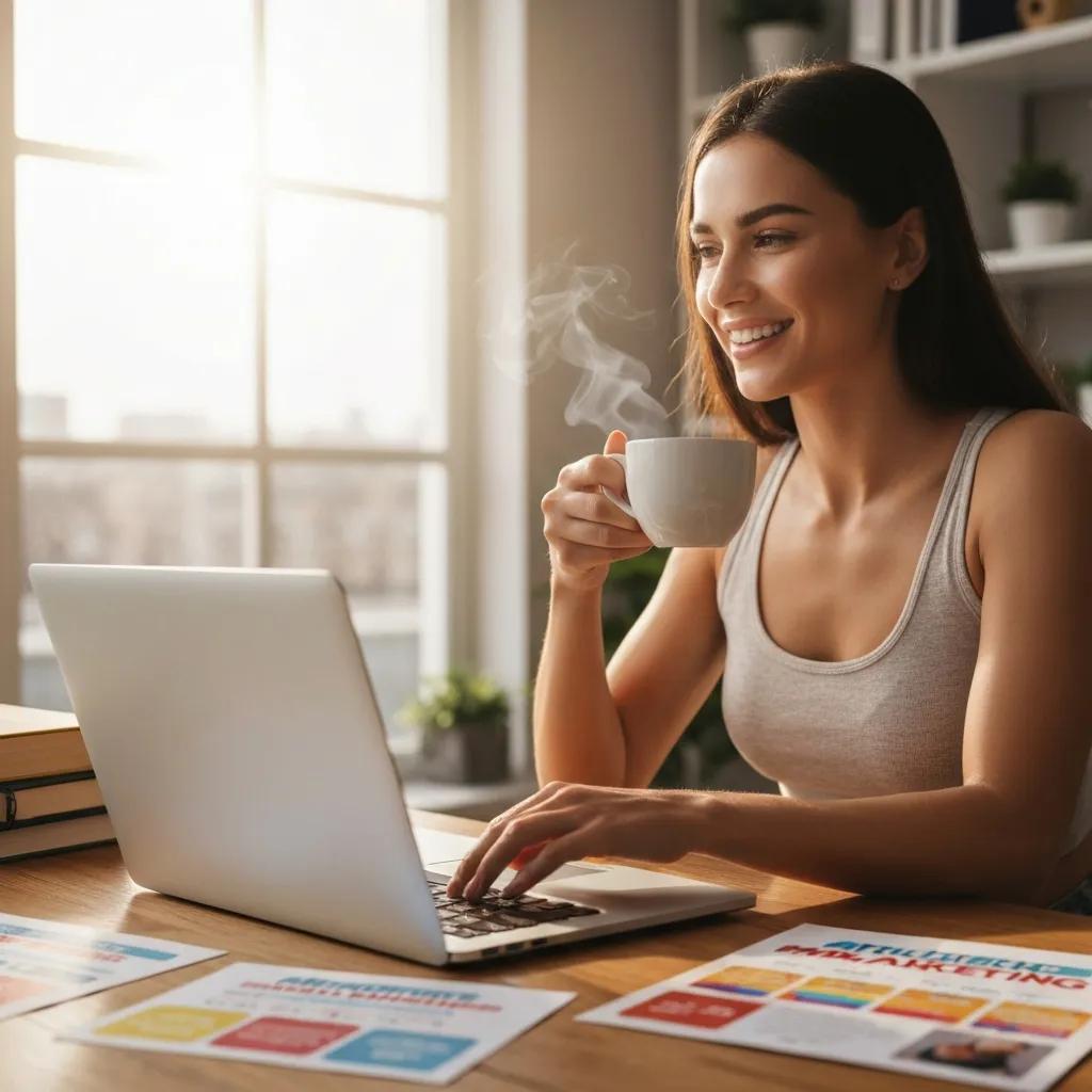 Person working on a laptop in a cozy home office, representing fast affiliate marketing campaign launches