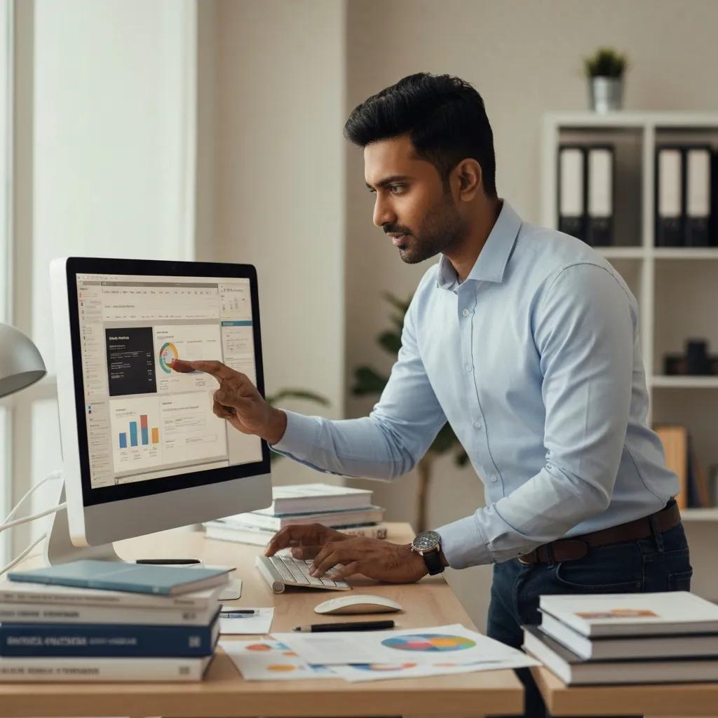 Email swipe and optimized landing page displayed on a laptop screen
